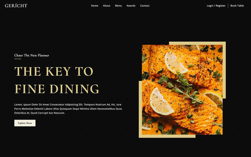 Restaurant Landing Page preview